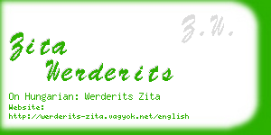 zita werderits business card